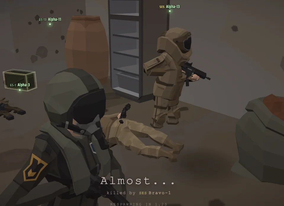 A death cam showing soldiers with GS and SES grade plates over their heads